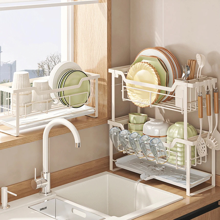 Commercial Kitchen Organiser - Modern Dish Rack, Kitchen Countertop Dish