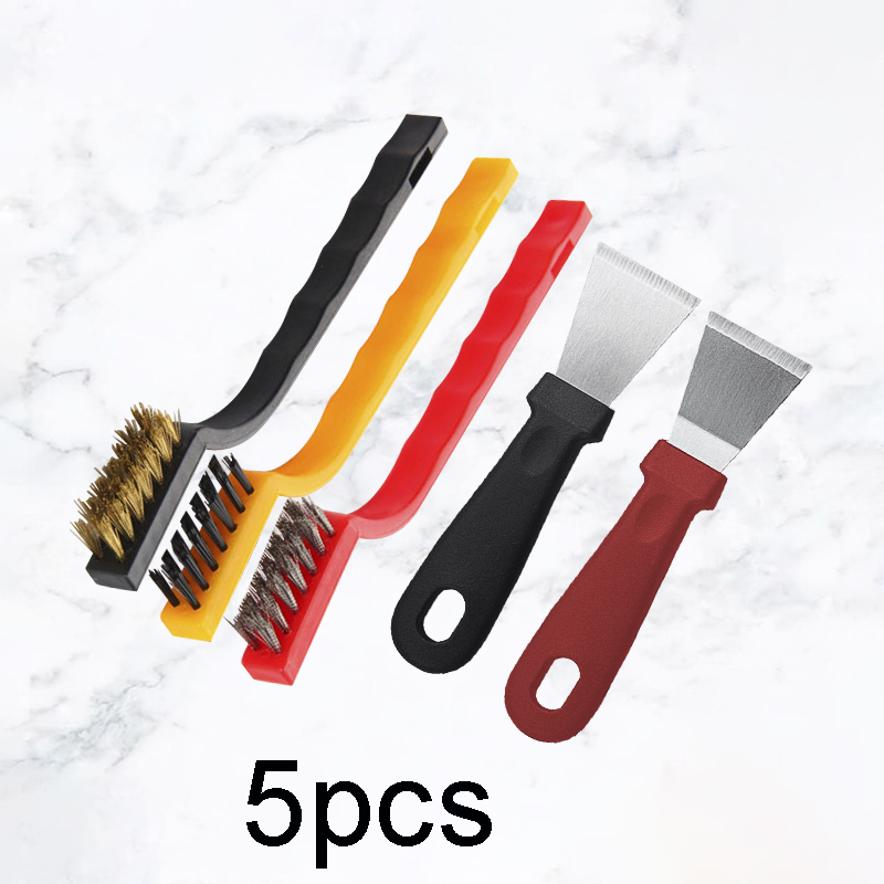 Commercial Kitchen Vent Hood - 5-Piece Kitchen Cleaning Brush Set with