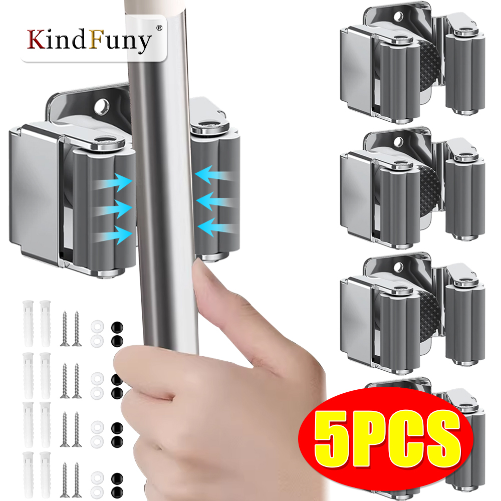 Commercial Kitchen Cleaning - Stainless Steel Mop Clip Holder Wall