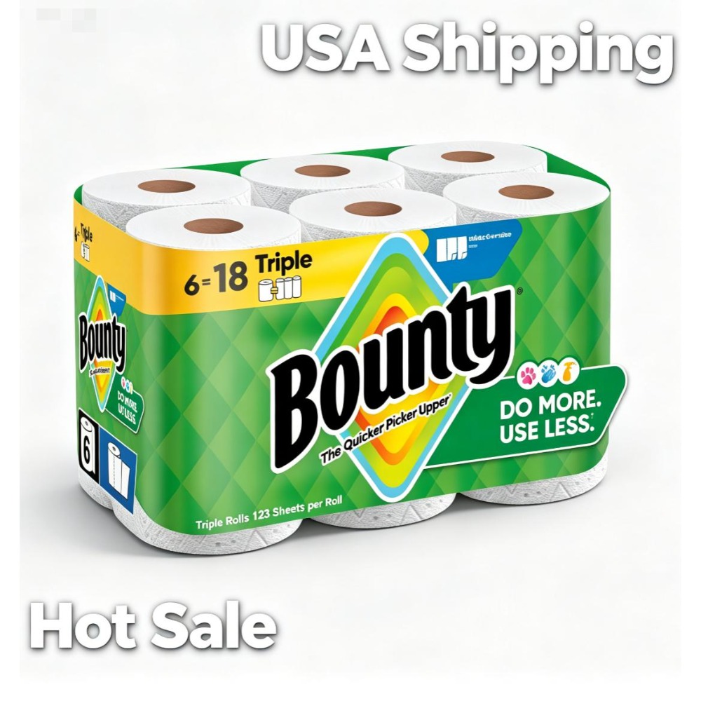 Commercial Kitchen Towels - 6 Triple Rolls Select-A-Size Absorbent White