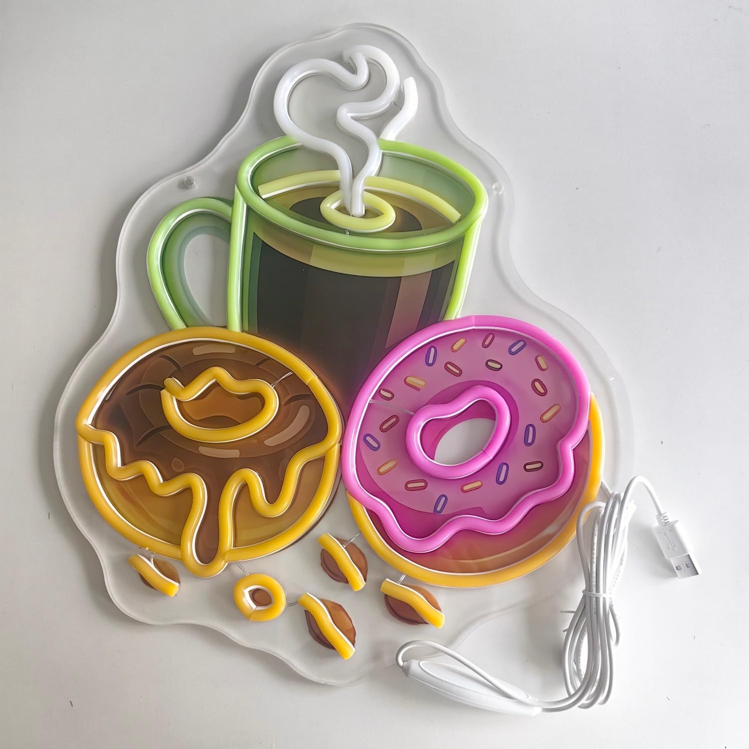Donuts LED Neon Sign USB Power - Commercial Kitchen Walls ulasan dan harga