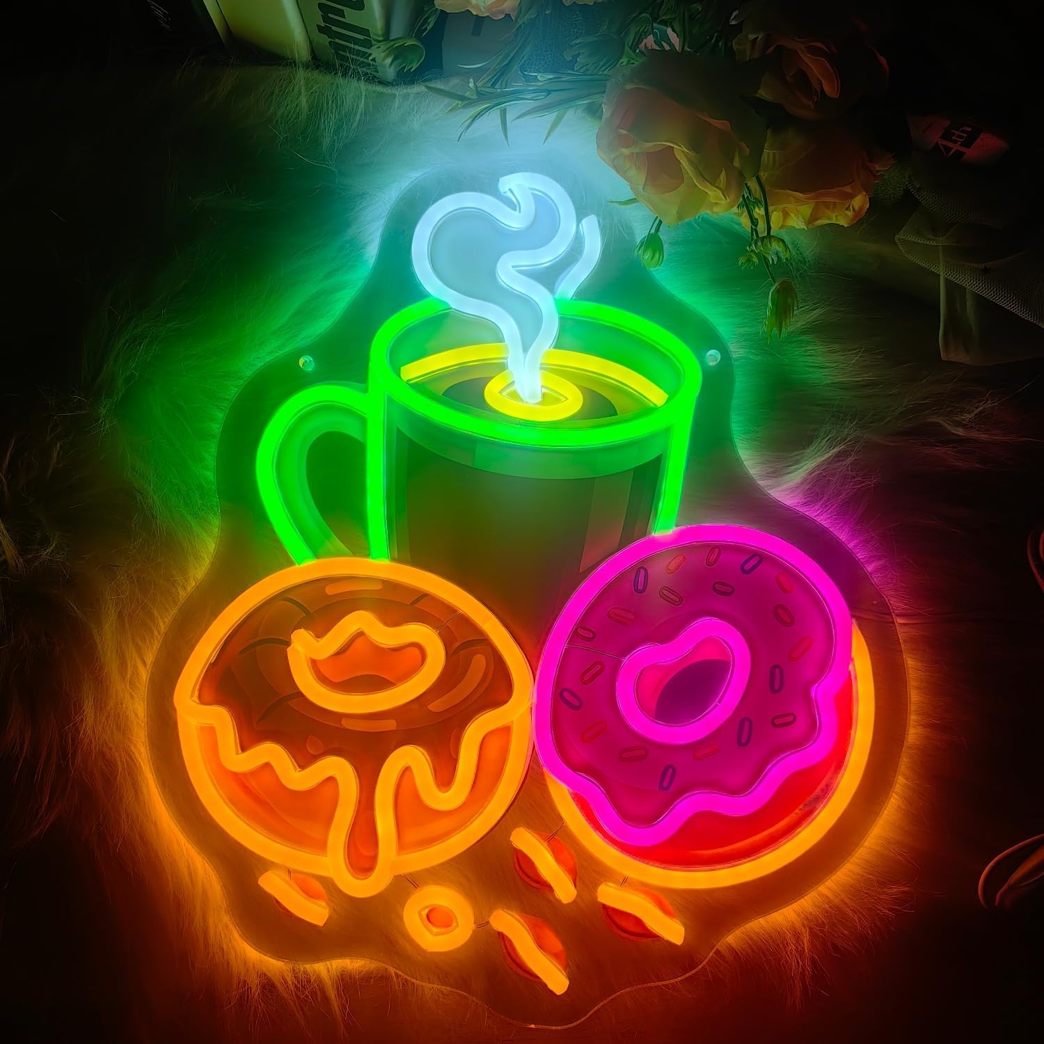 Donuts LED Neon Sign USB Power - Commercial Kitchen Walls ulasan dan harga