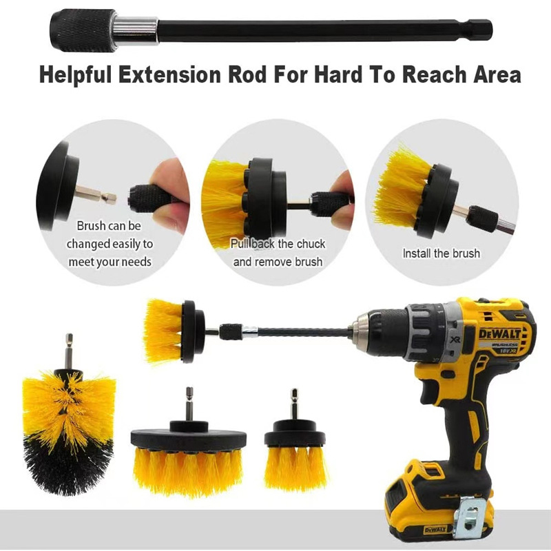 5pcs 3pcs Drill-Brush Cleaner  - Commercial Kitchen Cleaning ulasan dan harga