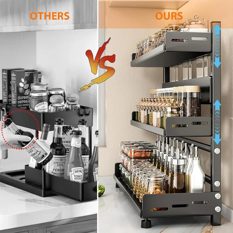 3 Tier Spice Storage Rack for  - Commercial Kitchen Organiser ulasan dan harga