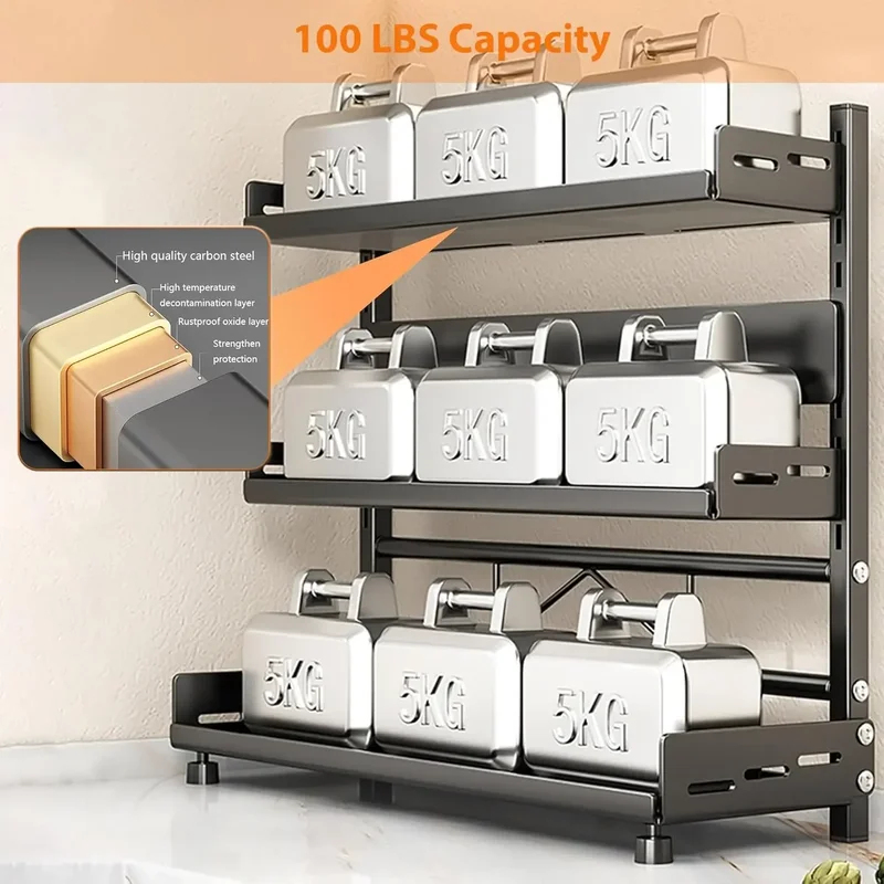 3 Tier Spice Storage Rack for  - Commercial Kitchen Organiser ulasan dan harga