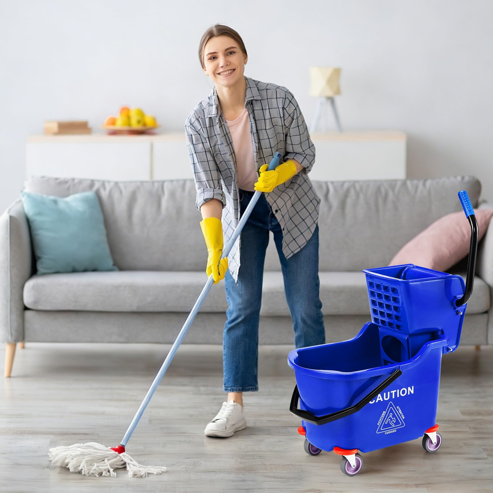Commercial Mop Bucket with Sid - Commercial Kitchen Cleaning ulasan dan harga