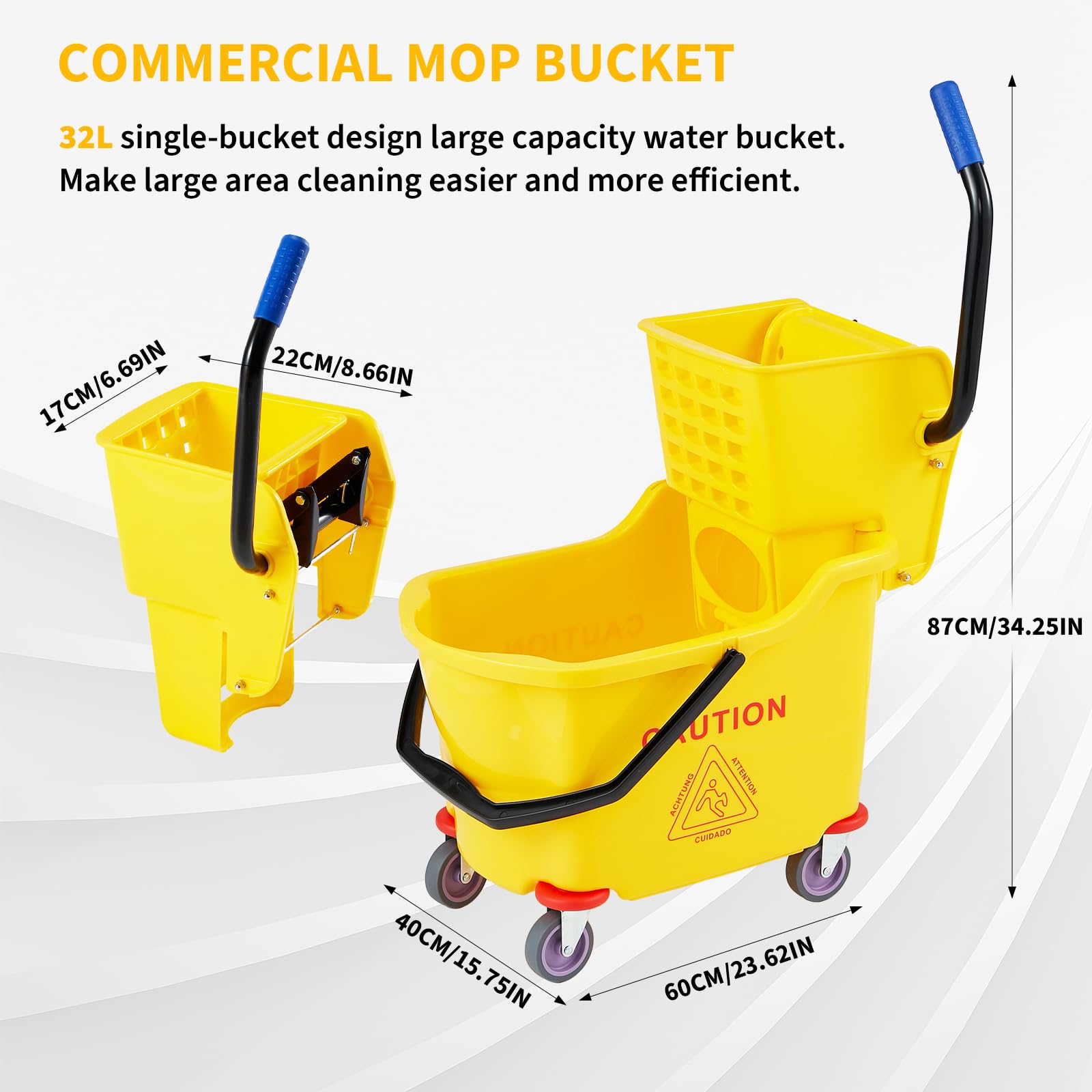 Commercial Mop Bucket with Sid - Commercial Kitchen Cleaning ulasan dan harga