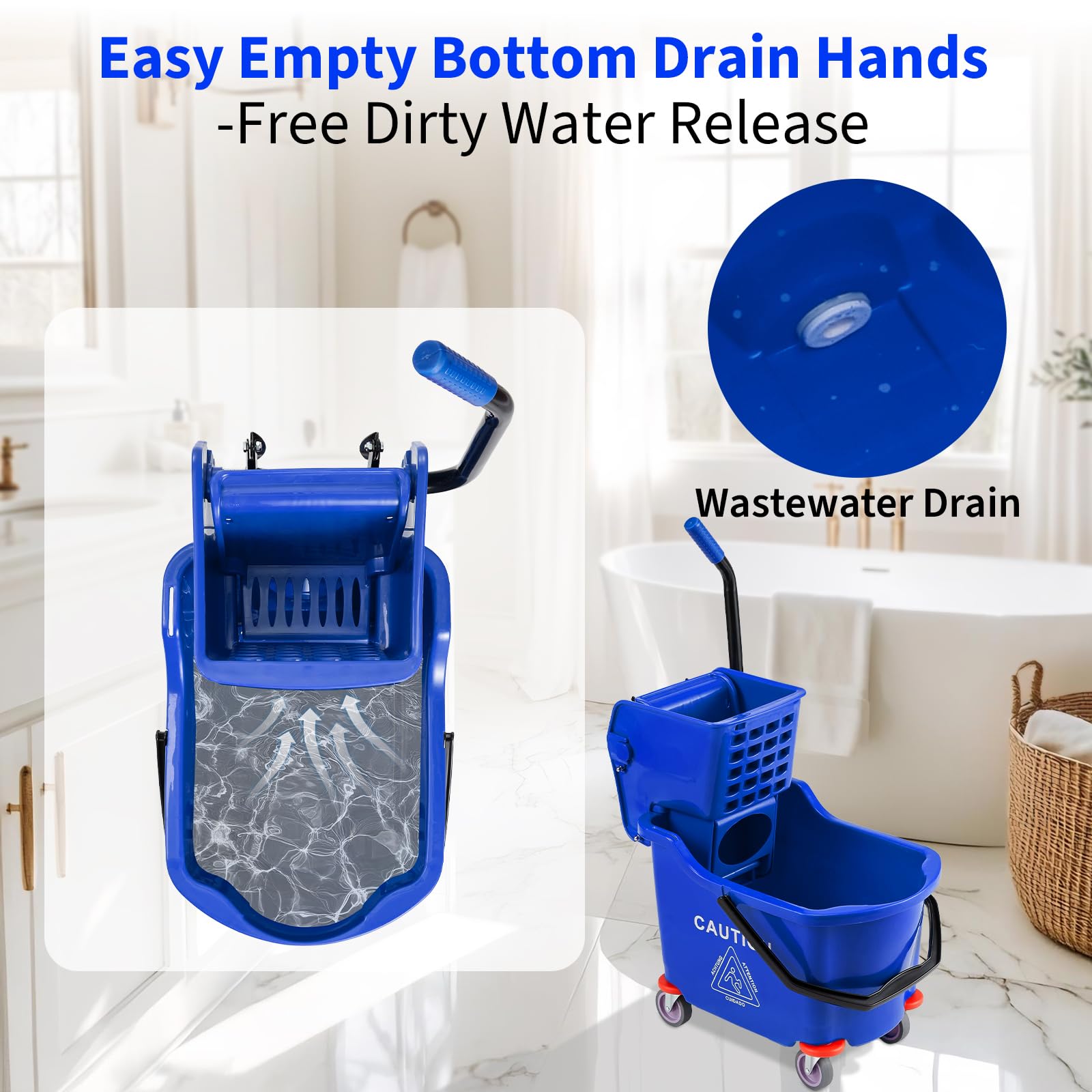 Commercial Mop Bucket with Sid - Commercial Kitchen Cleaning ulasan dan harga