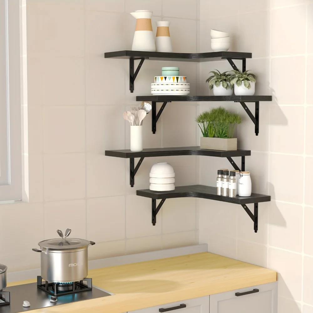 Natural Wood Grain Floating Sh - Commercial Kitchen Organiser ulasan dan harga
