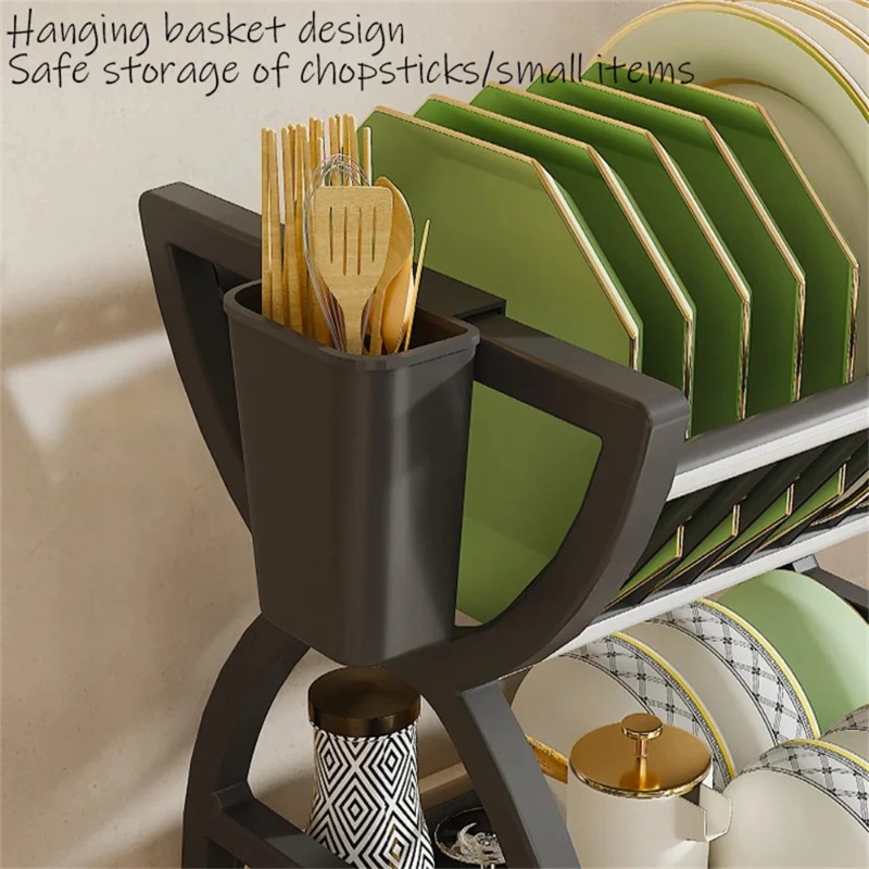2 Tier Dish Drying Rack Kitche - Commercial Kitchen Organiser ulasan dan harga