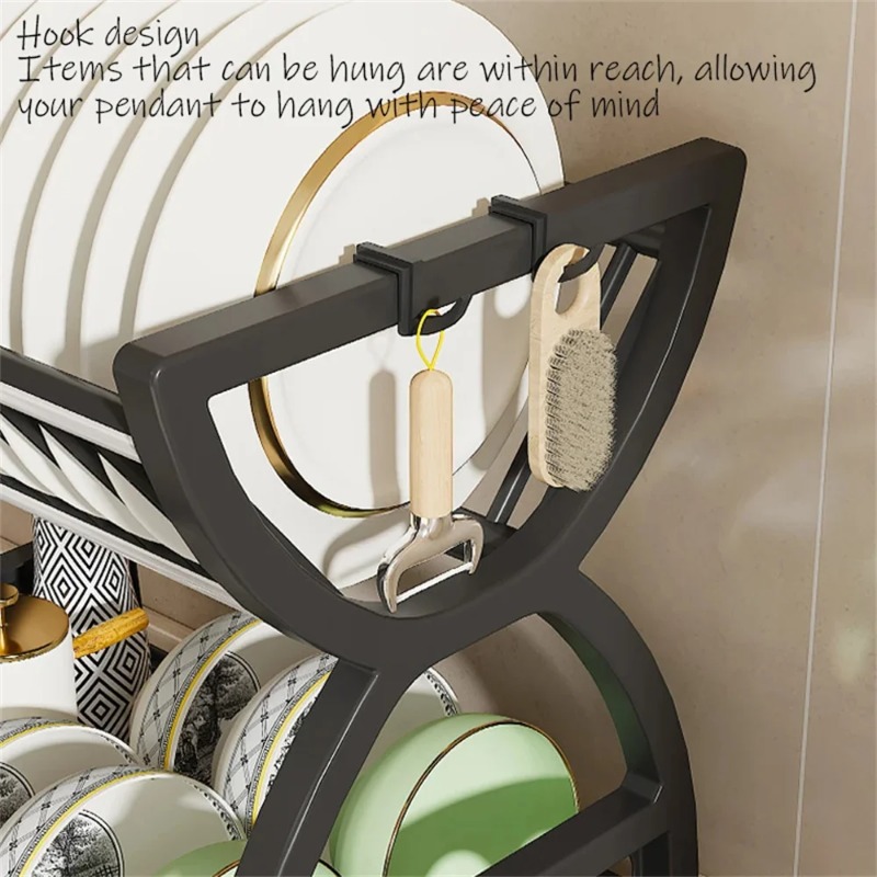 2 Tier Dish Drying Rack Kitche - Commercial Kitchen Organiser ulasan dan harga