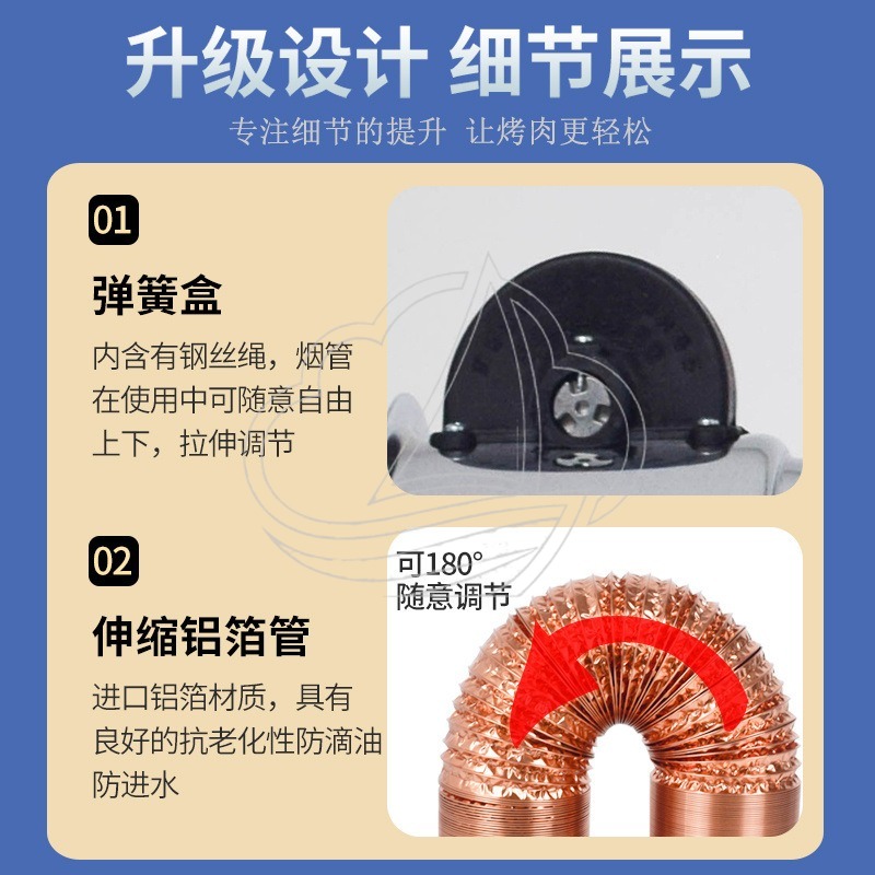 Retractable Telescopic Exhaust - Commercial Kitchen Vent Hood ulasan dan harga
