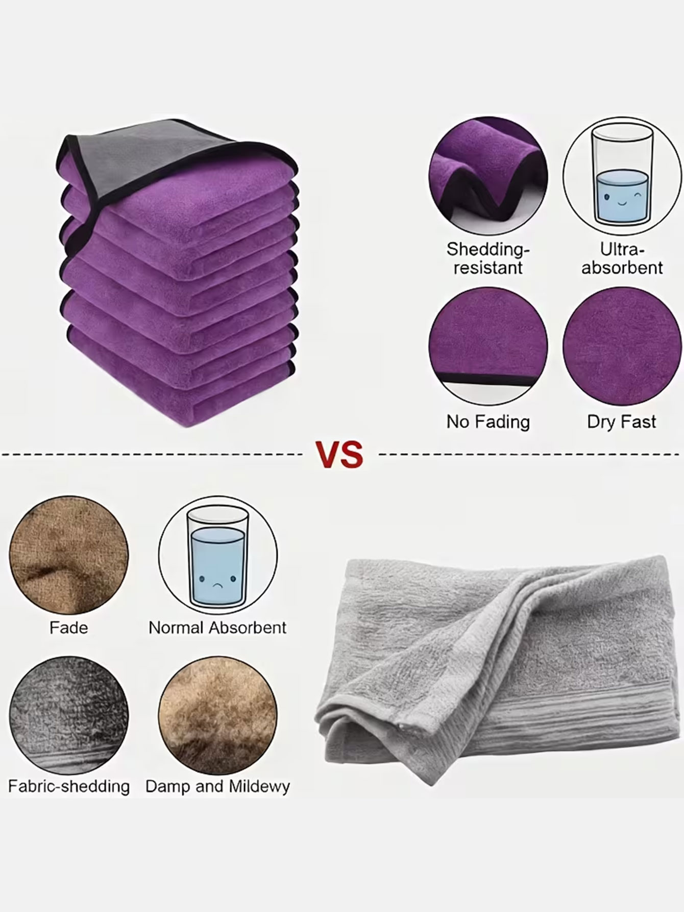 10-Pack Double-Sided Coral Vel - Commercial Kitchen Towels ulasan dan harga