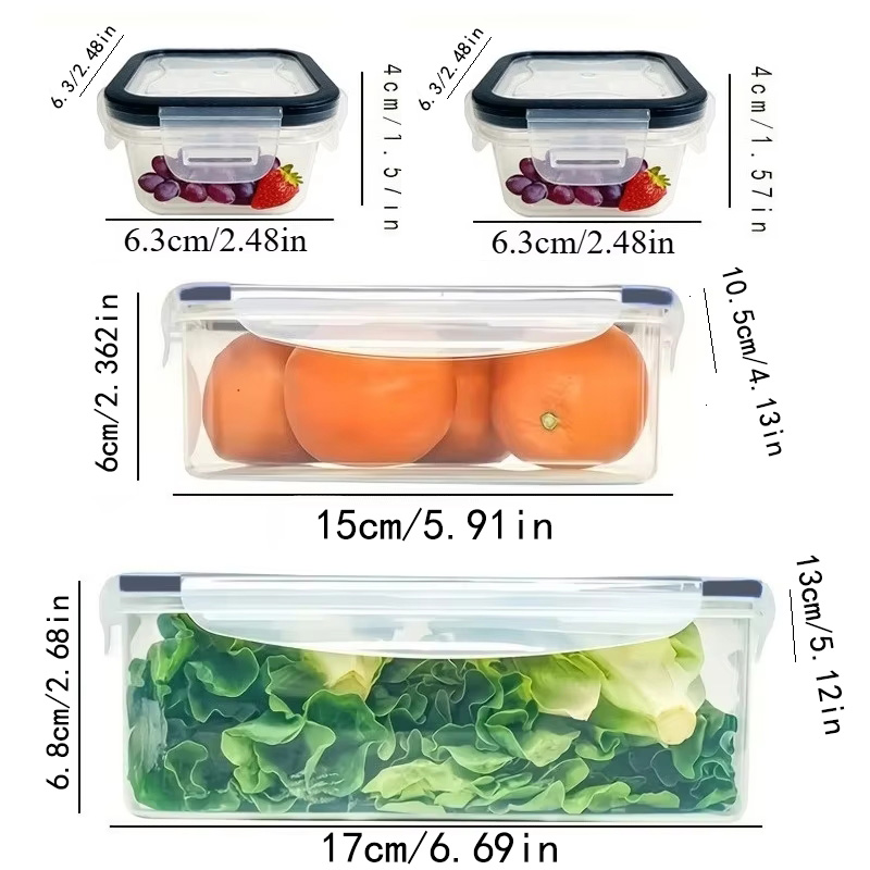 8Pcs Set Includes 4 Containers - Commercial Kitchen Organiser ulasan dan harga