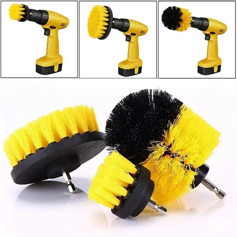 3 pcs/set drill brush set powe - Commercial Kitchen Cleaning ulasan dan harga