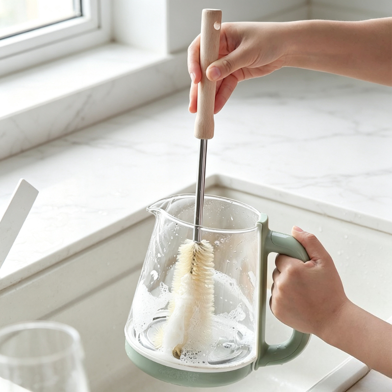 Long Wooden Handle Bottle Brus - Commercial Kitchen Cleaning ulasan dan harga