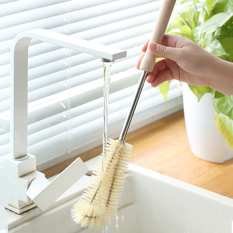 Long Wooden Handle Bottle Brus - Commercial Kitchen Cleaning ulasan dan harga