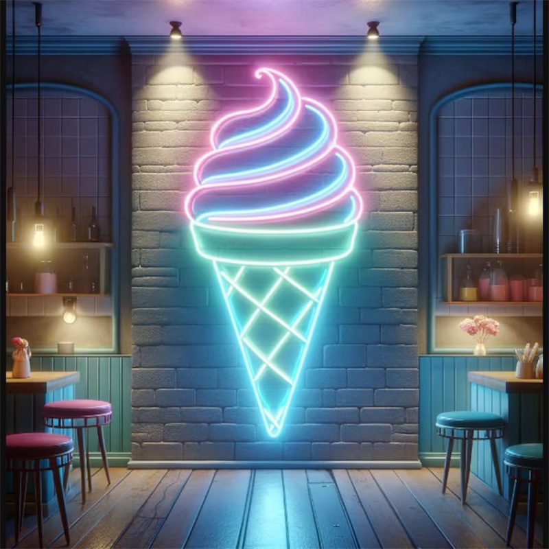 Ice Cream LED Neon Light | Wal - Commercial Kitchen Walls ulasan dan harga