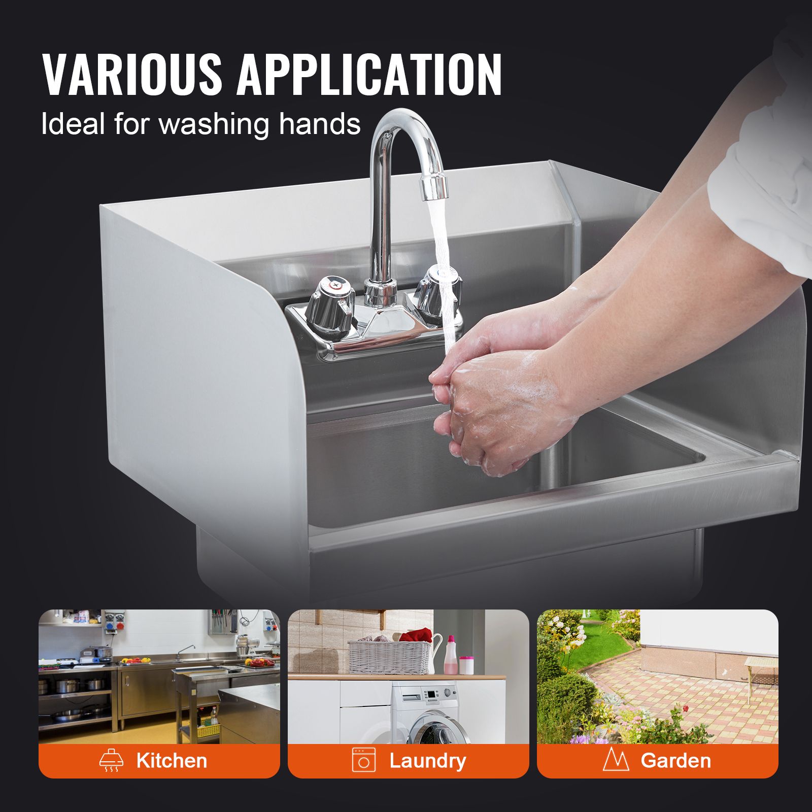 Commercial Hand Sink with Fauc - Commercial Kitchen Walls ulasan dan harga