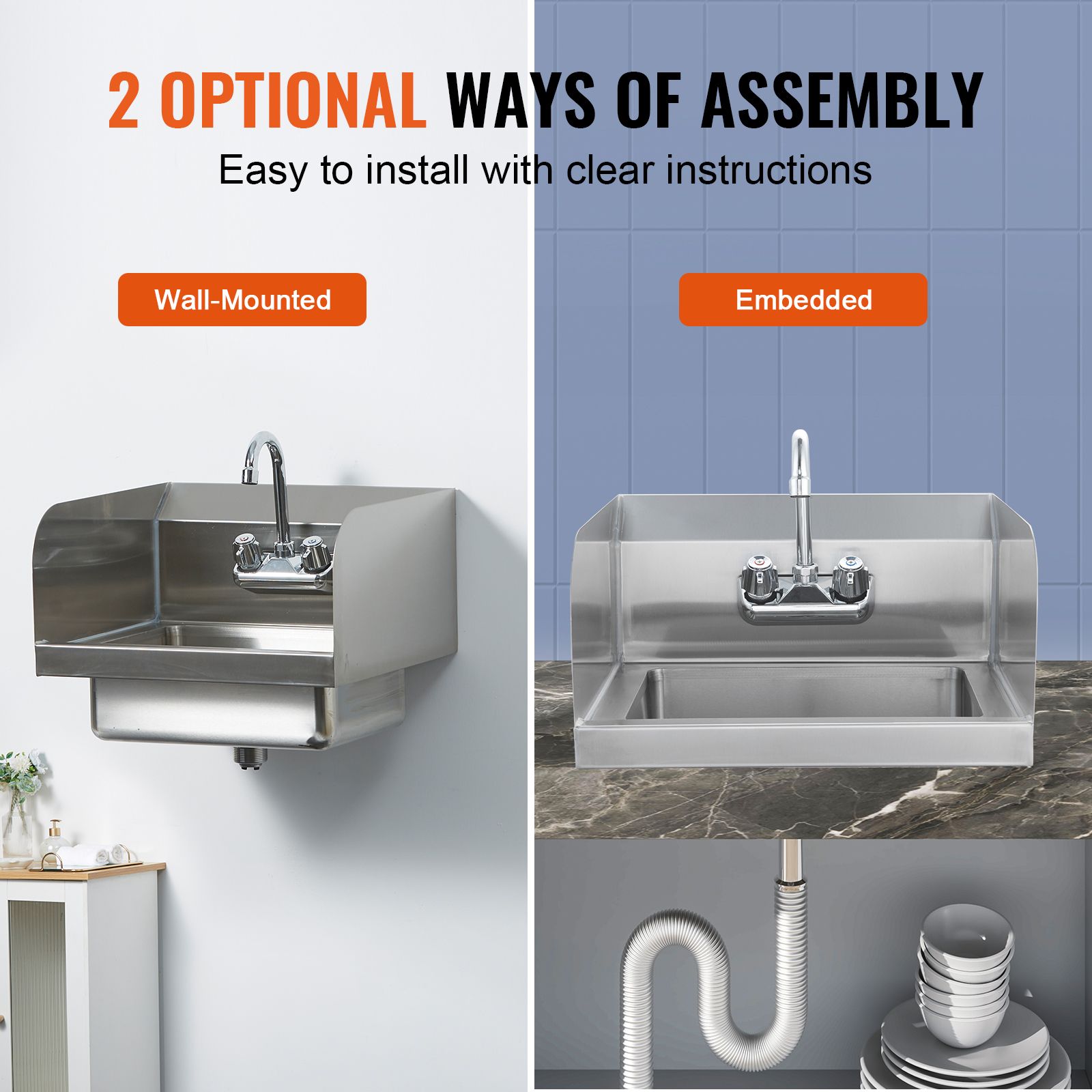 Commercial Hand Sink with Fauc - Commercial Kitchen Walls ulasan dan harga