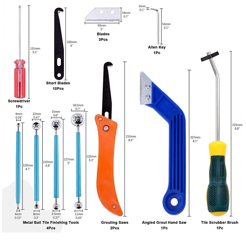 Grout Removal Tools 22 Pcs  Se - Commercial Kitchen Cleaning ulasan dan harga
