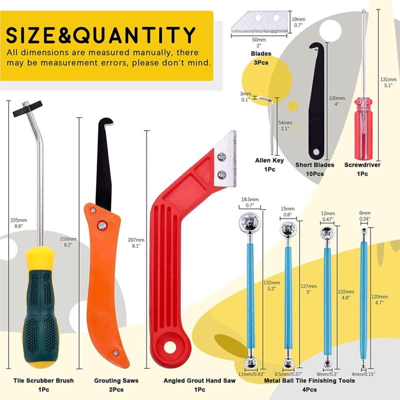 Grout Removal Tools 22 Pcs  Se - Commercial Kitchen Cleaning ulasan dan harga