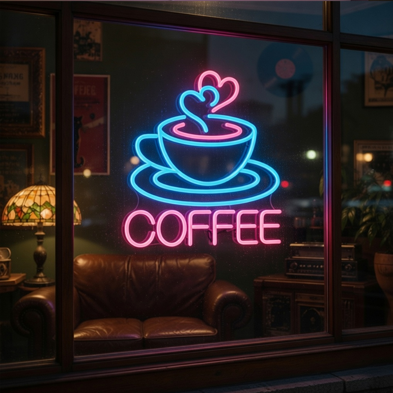 Coffee Neon Sign LED Neon Ligh - Commercial Kitchen Walls ulasan dan harga
