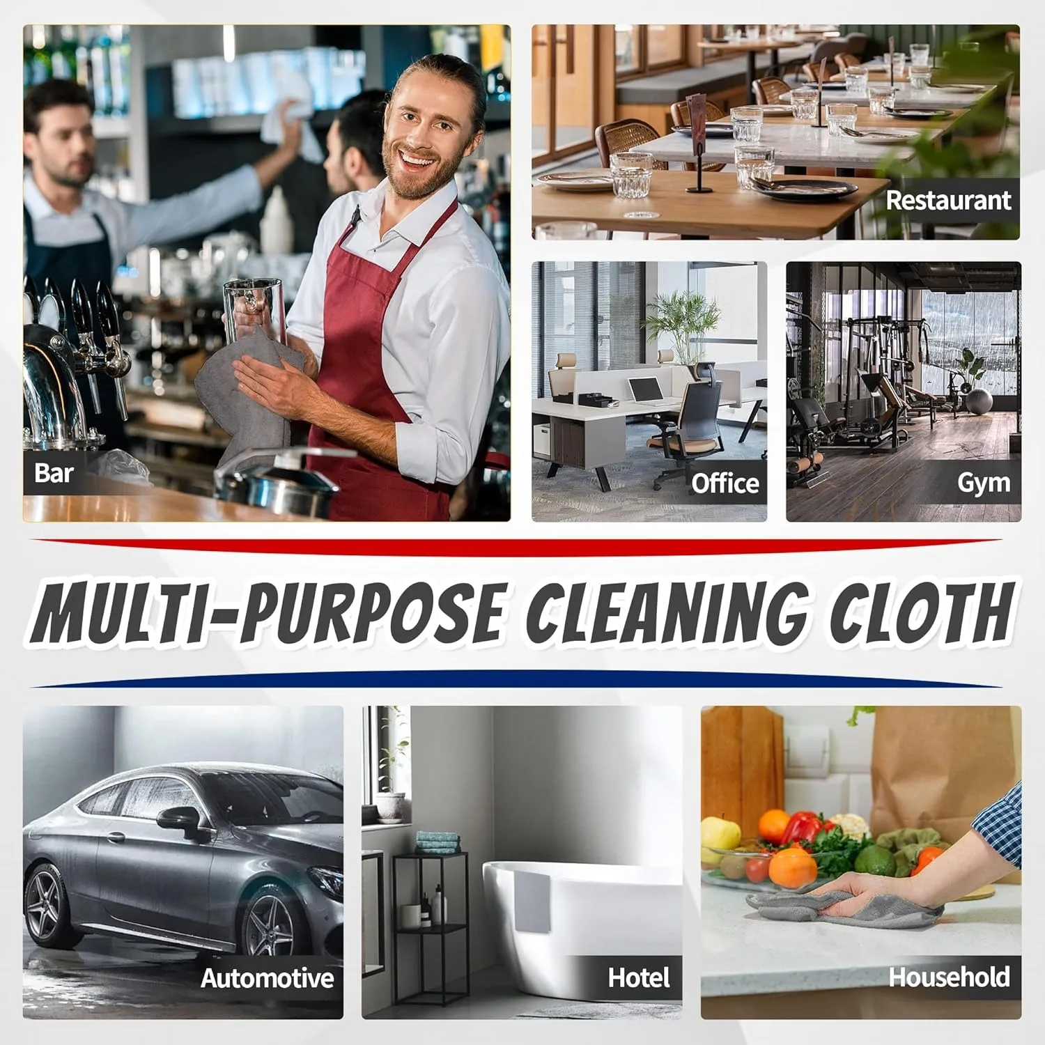 1/50pcs Microfiber Cleaning Cl - Commercial Kitchen Towels ulasan dan harga