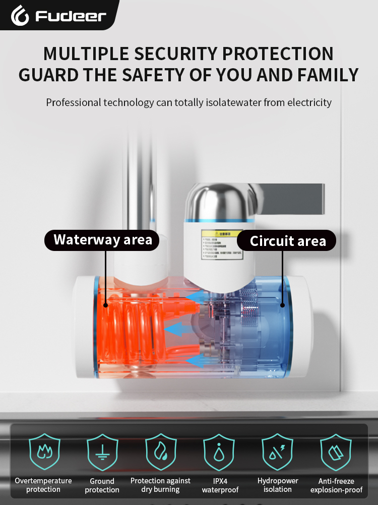 Fudeer Electric Water Heater 2 - Commercial Kitchen Faucet ulasan dan harga
