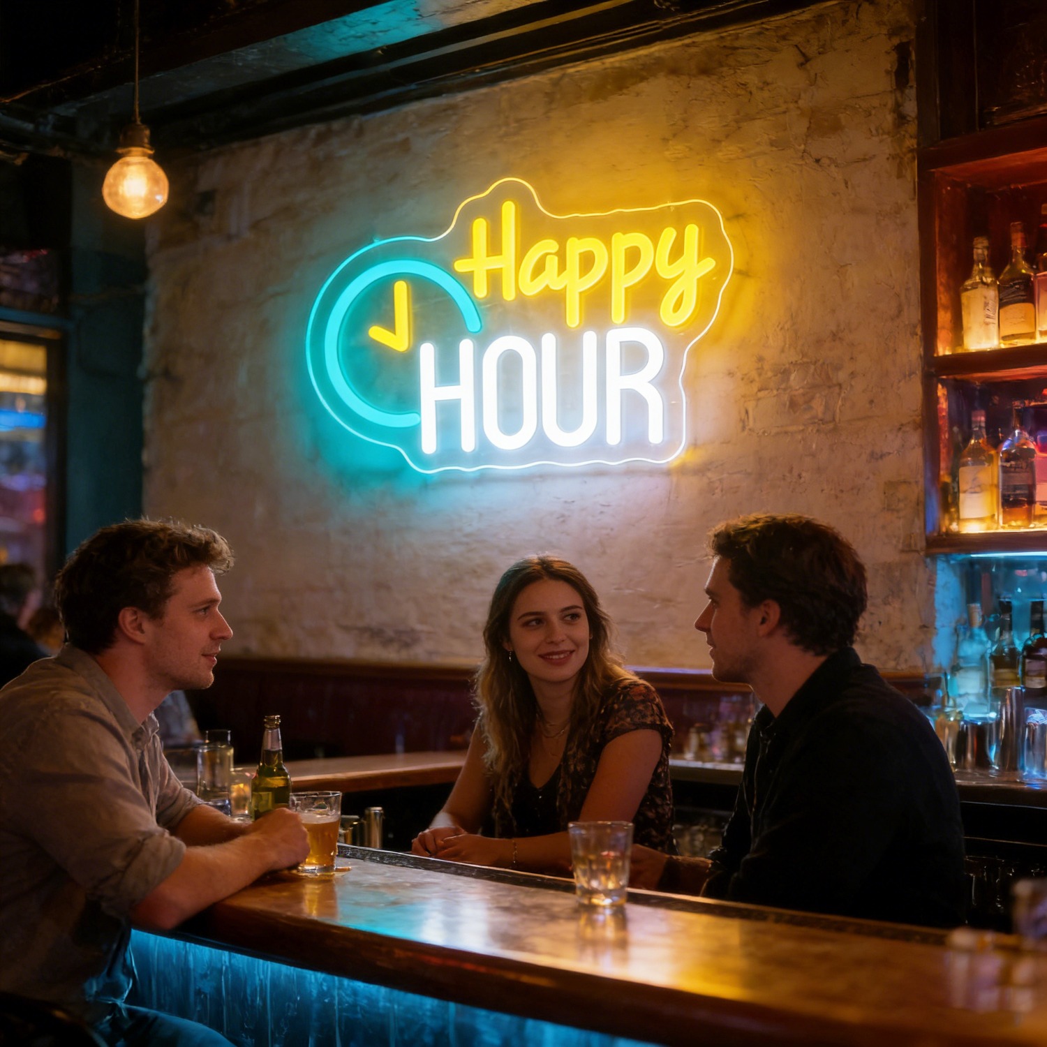 Happy HOUR Cloud Neon Sign wit - Commercial Kitchen Walls ulasan dan harga