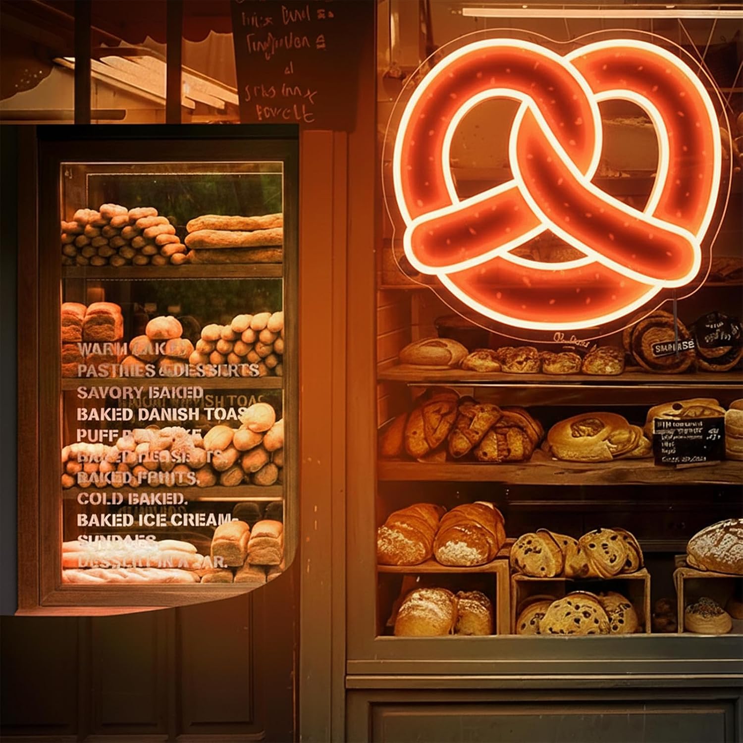 Pretzel Neon Sign USB Powered  - Commercial Kitchen Walls ulasan dan harga